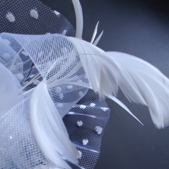 White Wedding hat new main image 5